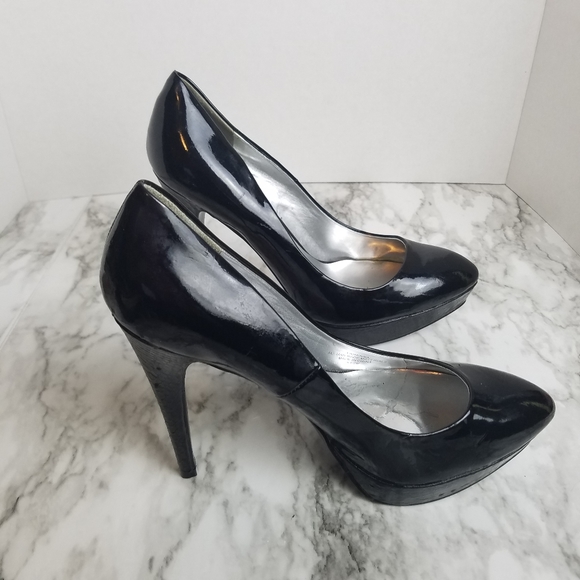 Guess Platform Heels 8 1/2  5" Heel Stunning Black - Picture 3 of 7